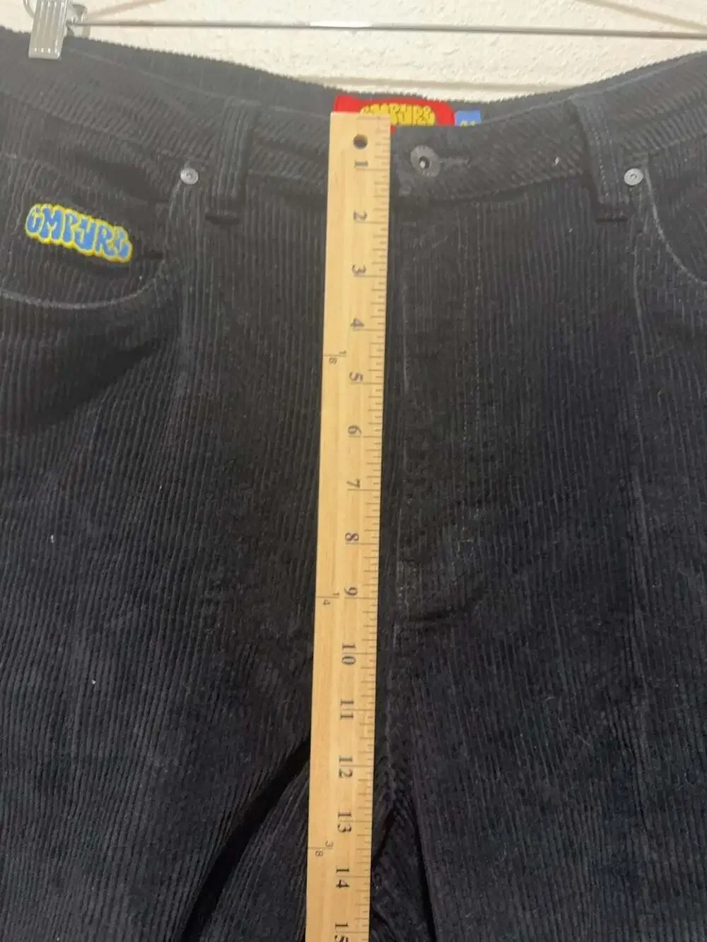 Empyre Loose Fit Men's Black Corduroy Pants Size 34